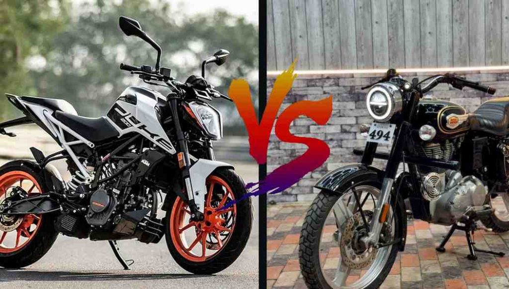 Royal Enfield Bullet Vs KTM Duke 200