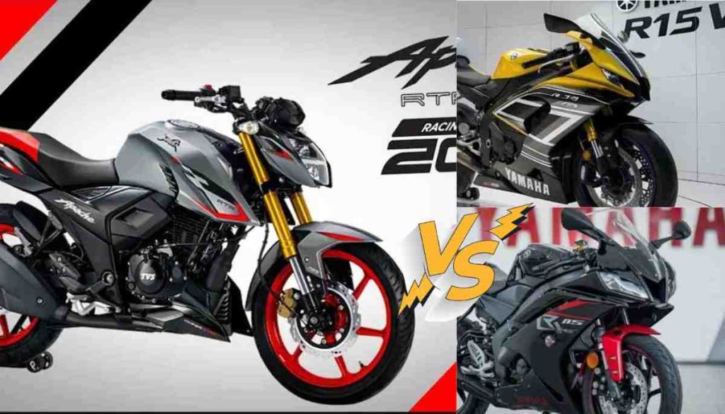 Yamaha R15 Sport bikes Vs TVS Apache RTR 160