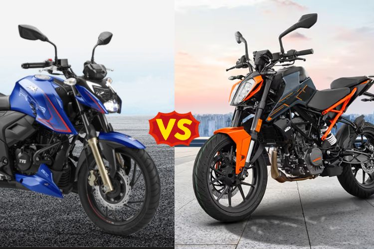 टीवीएस अपाचे RTR 200 4V Vs केटीएम 200 ड्यूक